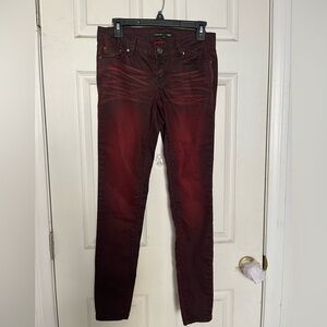 YMI Red and Black Denim Pants